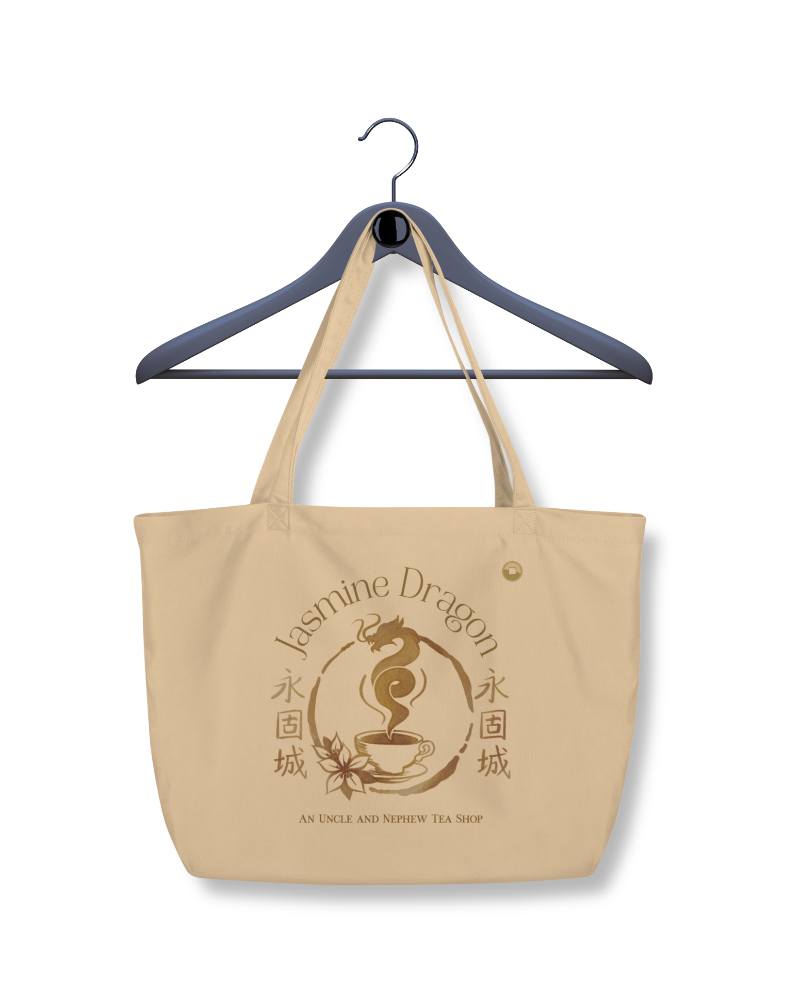 Large Jasmine Dragon organic tote bag