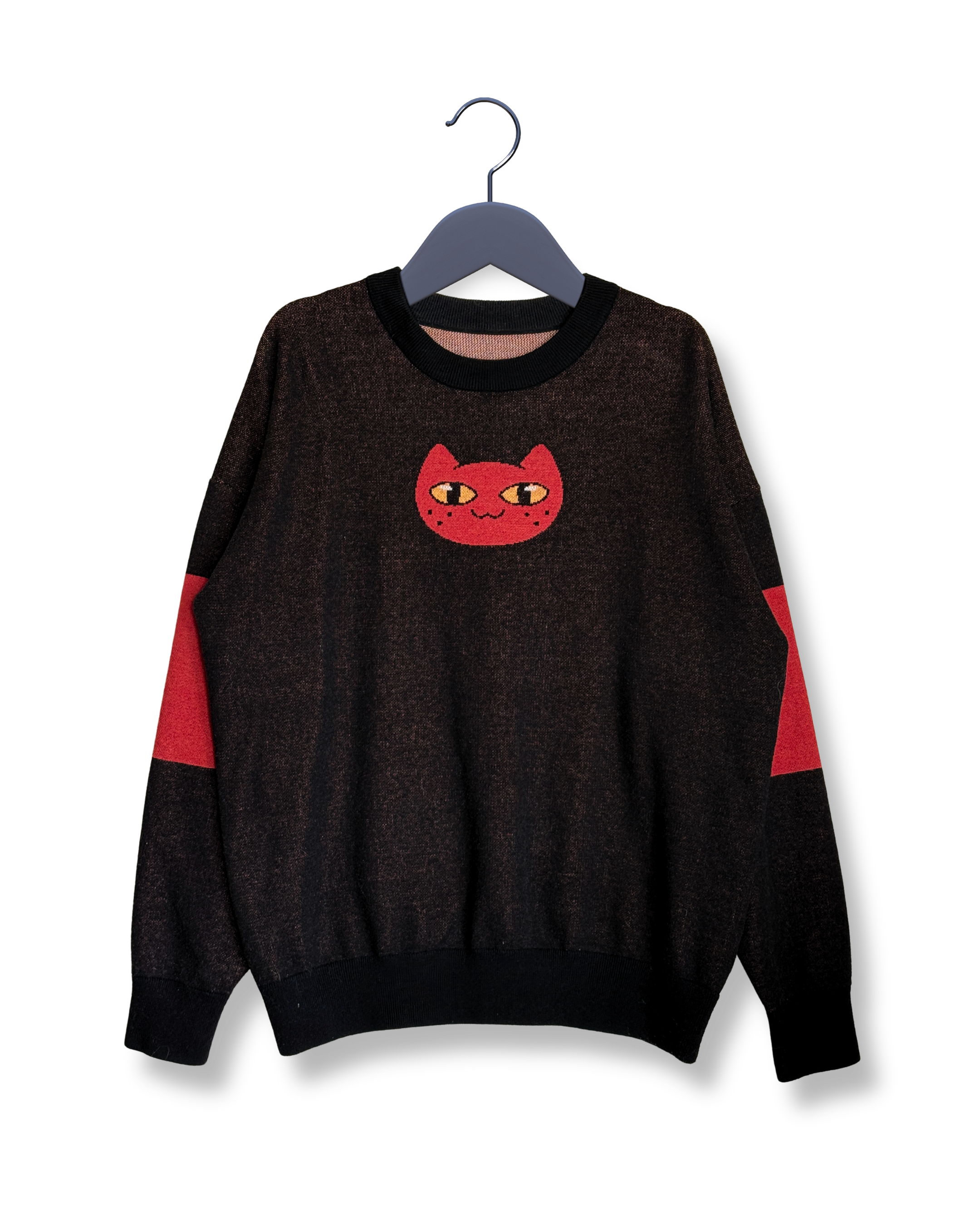 Knitted Night-O-Kitty Sweater
