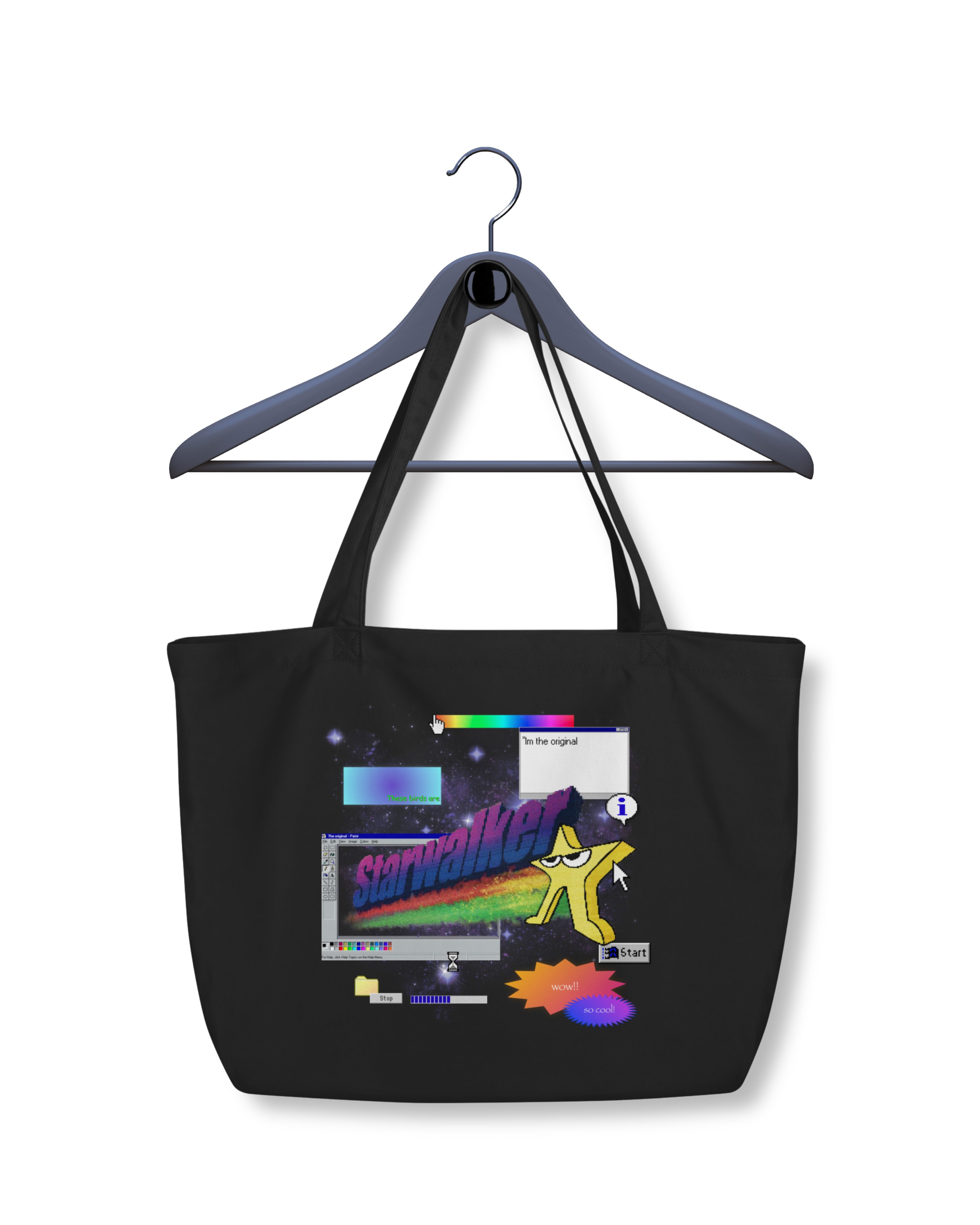 Large organic tote bag SUBTLE SCREENZ