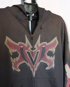 Pit Vightor “Violet Arcane” Distressed Full Zip Hoodie