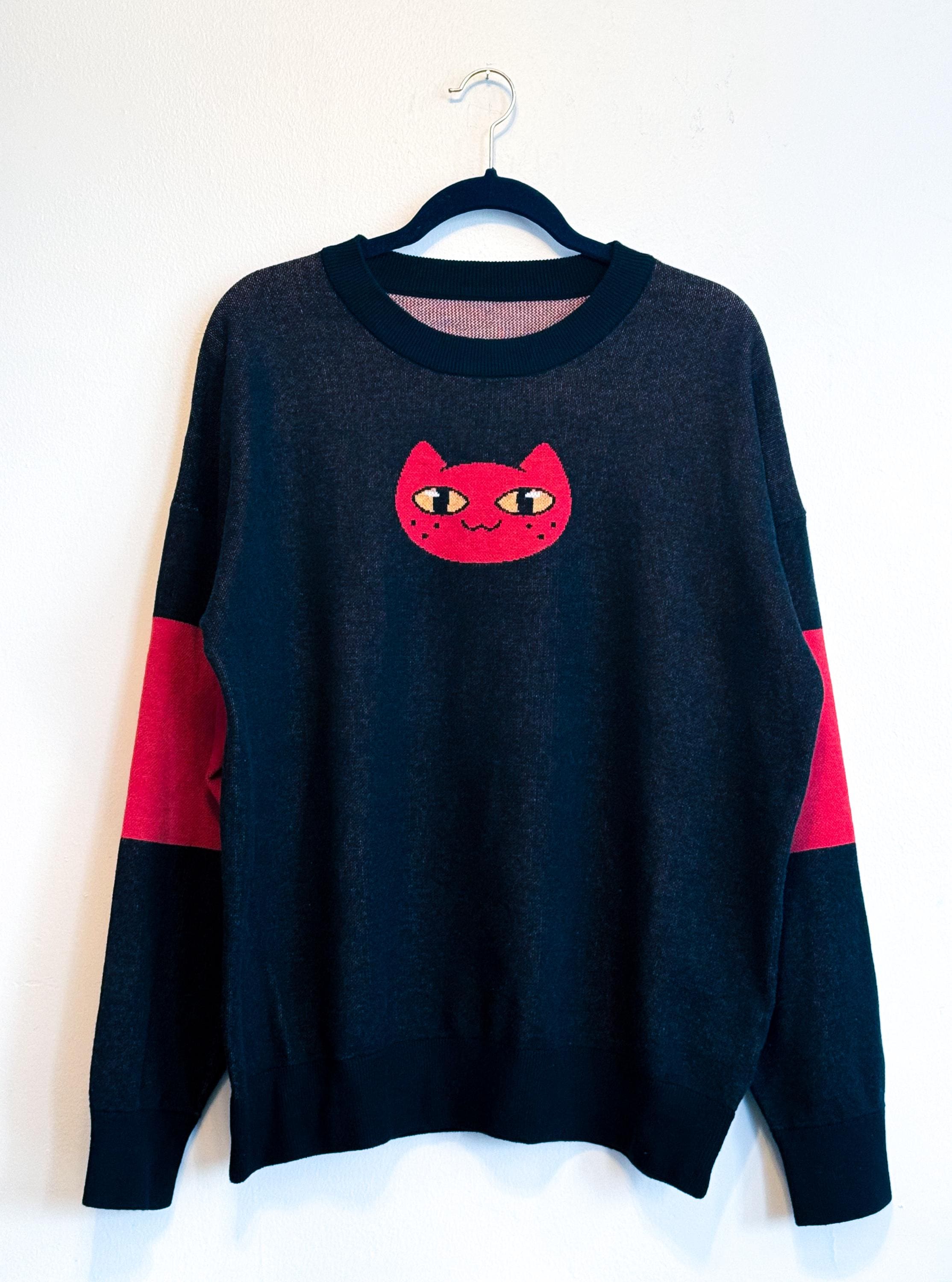 Knitted Night-O-Kitty Sweater