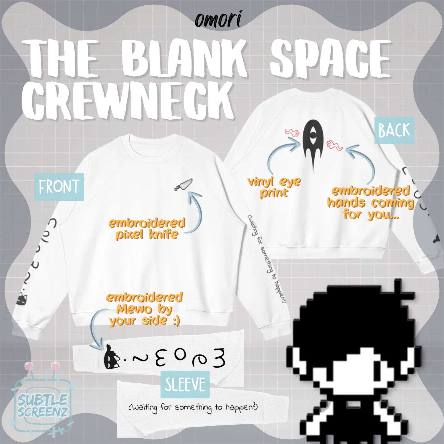 The Blank Space Crewneck | Omori Inspired