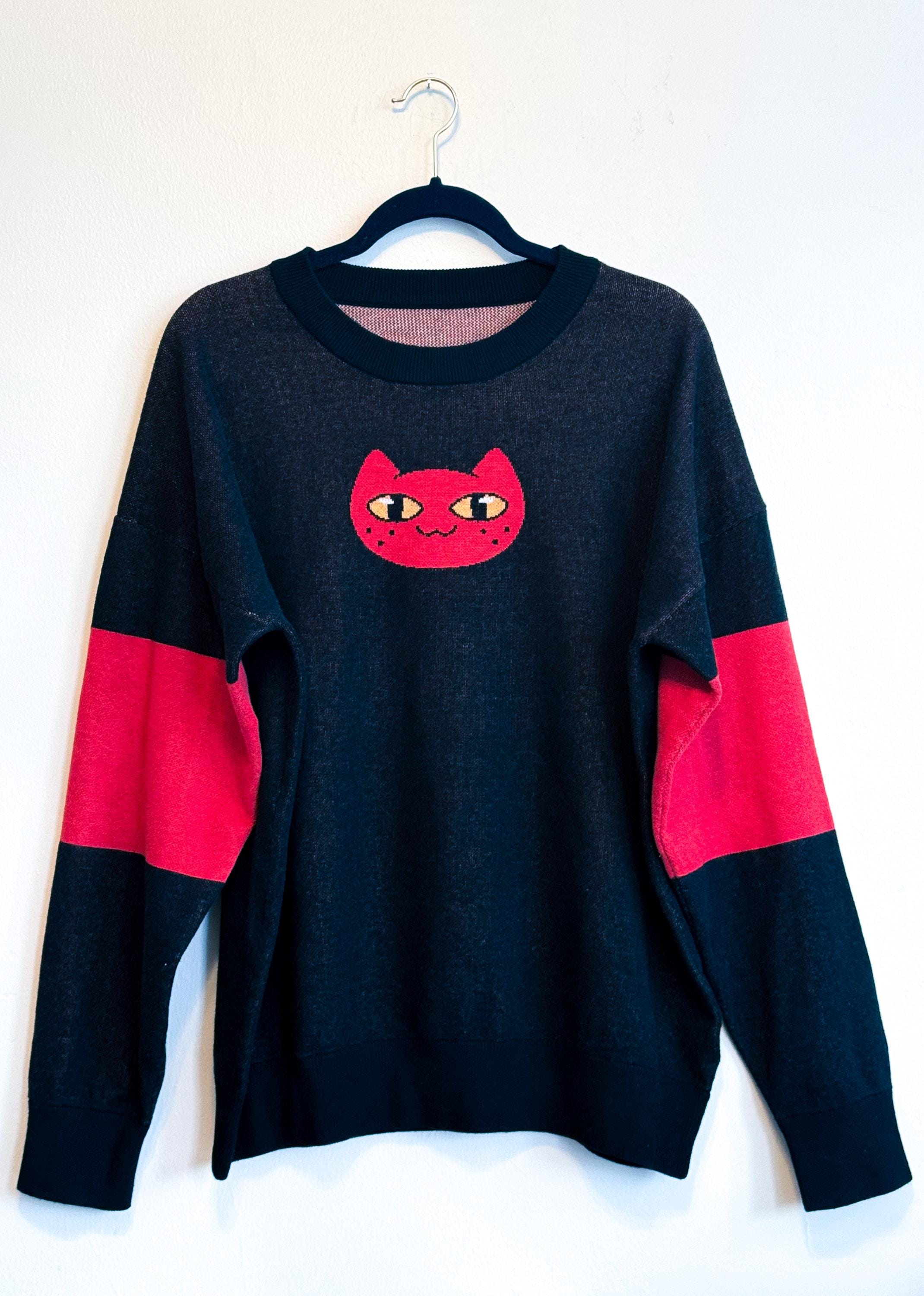 Knitted Night-O-Kitty Sweater