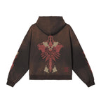 Pit Vightor “Violet Arcane” Distressed Full Zip Hoodie
